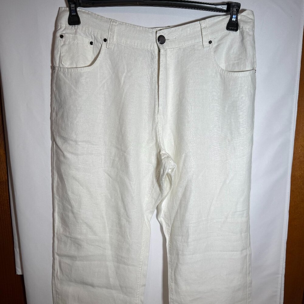 Cigar Couture | 100% linen pants White | Men's size 38x28